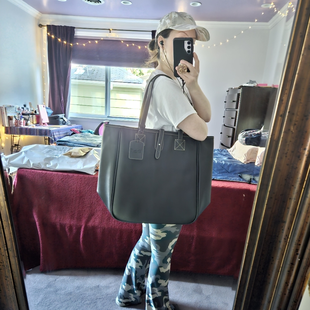 Used Authentic leather tote bag